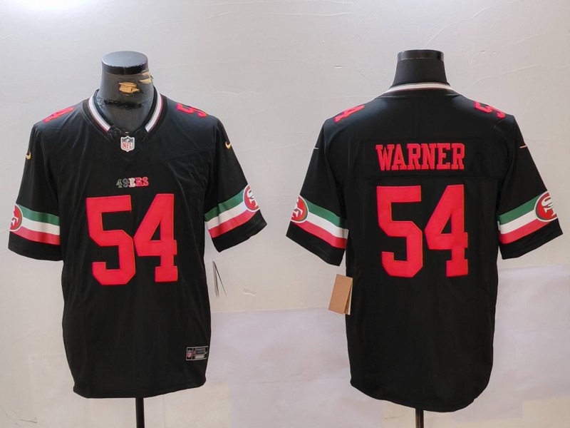 Men's San Francisco 49ers Fred Warner #54 Black Jersey